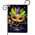 Angeleno Heritage 13 x 18.5 in. Mardi Gras Party Garden Flag with Spring Double-Sided Decorative Vertical Flags AN583581
